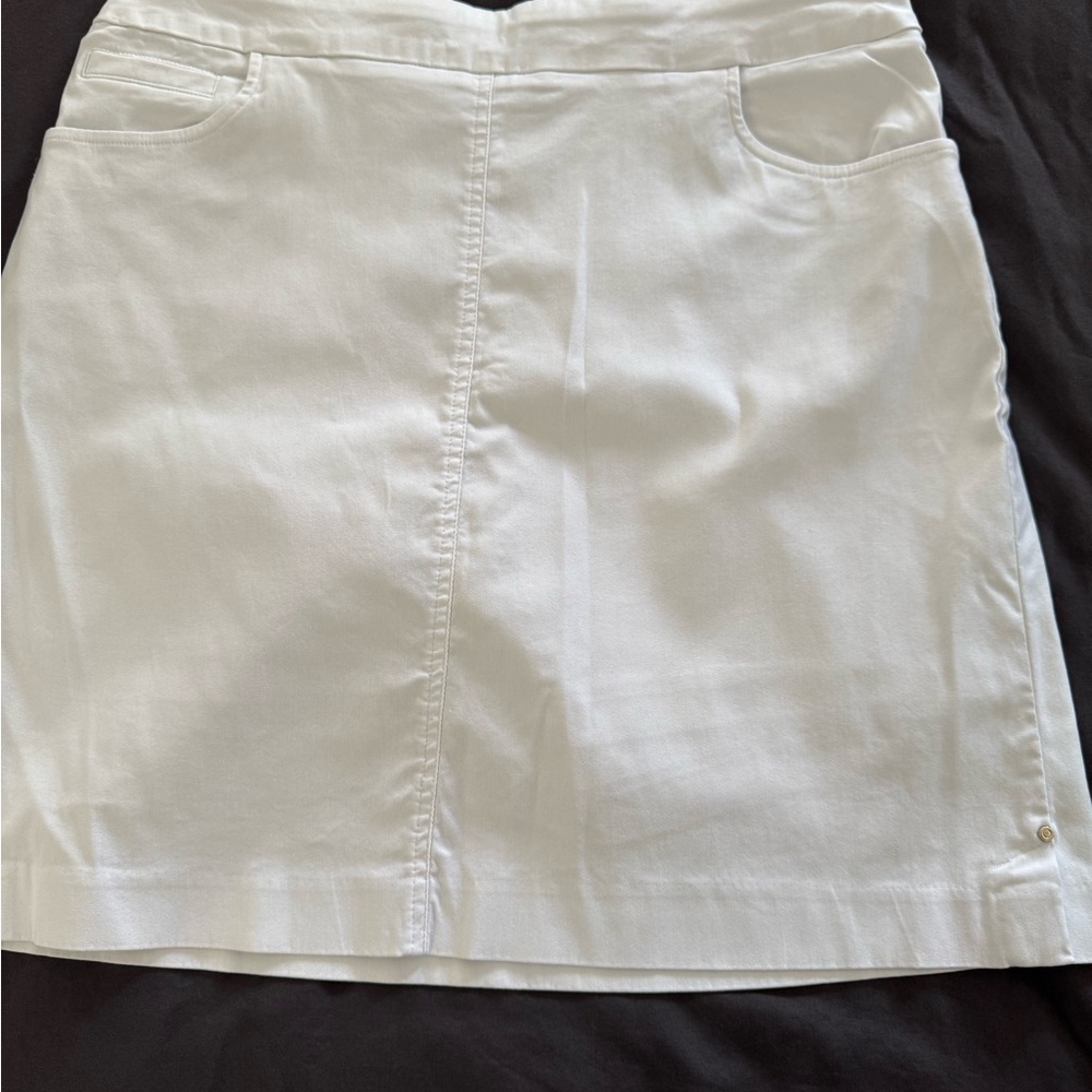 Hilary Radley Classic White Tennis Skirt - Picture 2 of 3